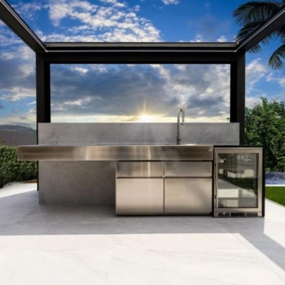 Sleek Akota 316 SS Cantilever Cabinet Custom Grill