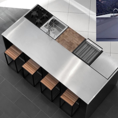 Garden Ease Custom Kitchen w/ Bar 2-8 Modules Black or 316 Stainless
