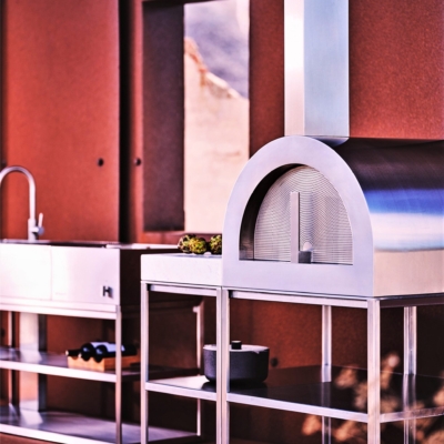 A Garden Ease Wood Fire Burning Pizza Oven